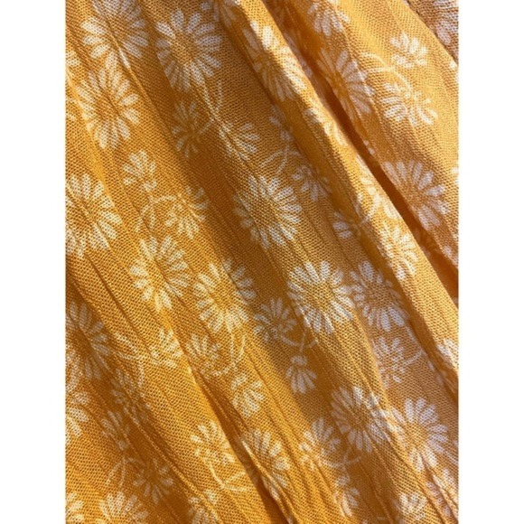 Urban Outfitters Lumiere Yellow Floral Smocked Mini Dress Cottagecore - Picture 7 of 12